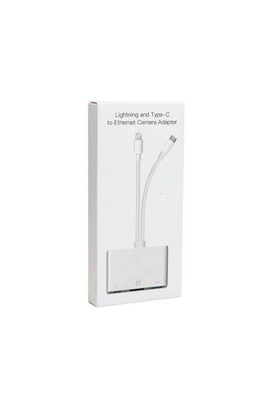 3 in1 şarj adaptörü Type-C Girişini Kamera Fotoğraf Makinesi RJ45 Ethernete Çevirici ZR814 - 3