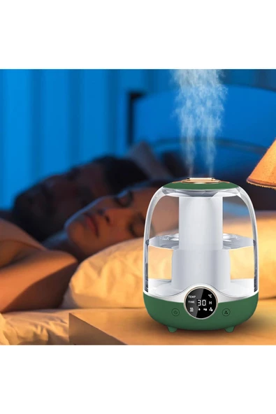 3 Litre Hacimli Humidifier Buhar Makinesi Nemlendirici Aroma Terapi Difüzörü 3000 Ml Kapasiteli