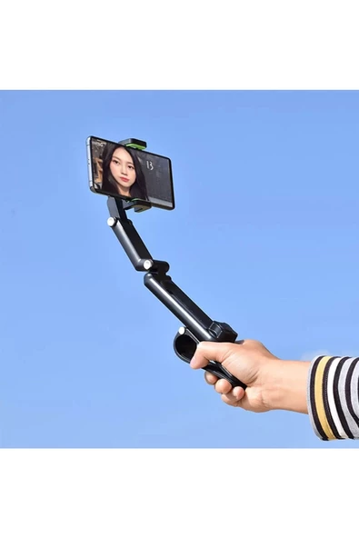 Araç İçi Telefon Tutucu  Araç Güneşlik Montaj İster Selfie Çubuğu İster Masaya Montaj  Sun-Mlt-33 - Resim 6