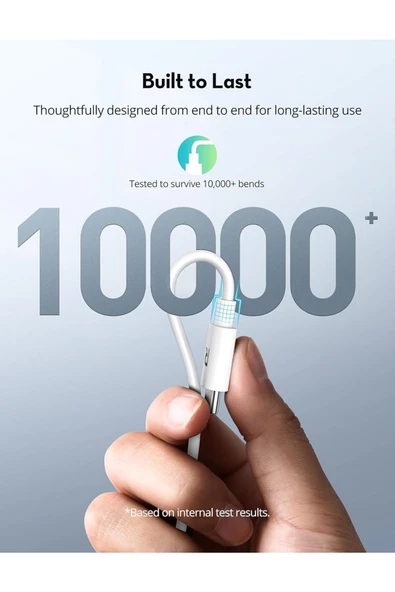 Type-C to Type-C 1 Metre Şarj ve Data Kablo Naylon Örgü USB C Kablo iPhone 15 Uyumlu CB1021 - Resim 4