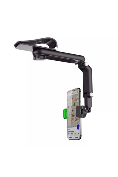 Araç İçi Telefon Tutucu  Araç Güneşlik Montaj İster Selfie Çubuğu İster Masaya Montaj  Sun-Mlt-33 - Resim 4