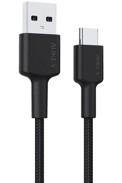 Cb-cd30-bk Naylon Örgülü Usb-a Type-c Şarj Kablosu 0.9m