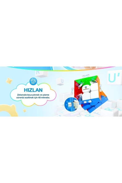 Manyetik 3x3 Küp Zeka Küpü Mg 356 Edu Klasik 48 Mıknatıslı Gan Üretimidir - 3