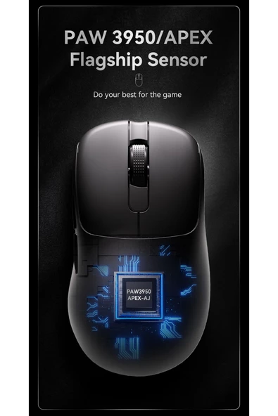 AJAZZ AJ-179 Apex 42000 DPI Manyetik Şarj İstasyonu TFT Ekranlı Mouse PAW 3950 Sensör 8K Dongle - 7