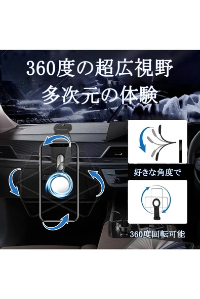 Araç İçin Telefon Tutucu  Güçlü Kavrama 360 UyumluDerece Dönebilen Kullanımı Kolay Holder RT-202 - Resim 4