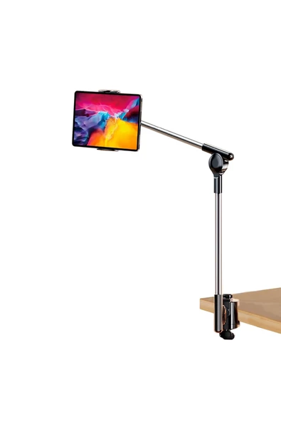 Profesyonel 12.9 inçe kadar Uyumlu Tablet Tutucu Yüksekliği Ayarlanabilir 2 Eklemli ZM-050