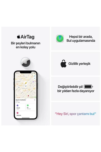 Apple AirTag Tekli Paket - 6