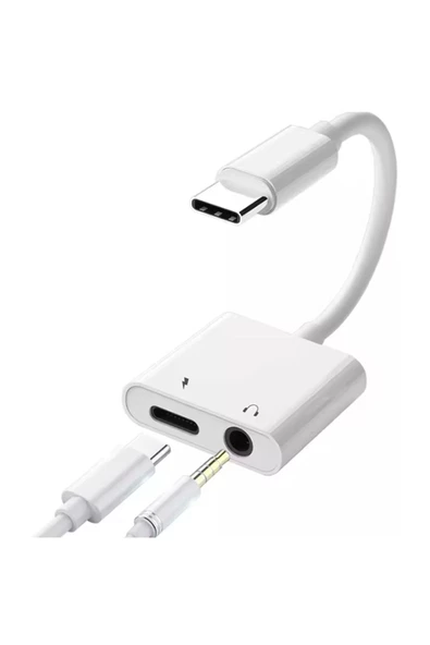 Type-c To 3.5mm Jack Kulaklık Ve Şarj Kablosu Usb C Ses Aux Kablosu Sadece Telefon Için