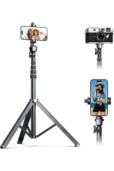 NP688 210 cm Tripod ve Monopod Özellikli İç ve Dış Mekan Fotoğraf ve Video Çekimleri için Tripod