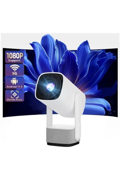 Taşınabilir Projeksiyon Dahili Hoparlör PS5 ve XBox Bağlantılı Oyun Sinema Projektör Full Hd 4K K2