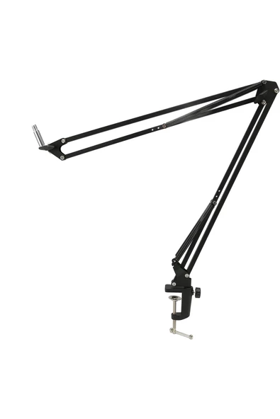Mikrofon Standı Işık Katlanabilir Açısı Ayarlanabilir Masa Kenarına Kıskaçlı Model MicSt1 - 6