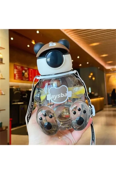 Su Matarası Boyun Askılı Suluk Renkli Çizgi Film ve Desenli Karakterler Çocuklara Özel 750ml CRK2 ürün görseli