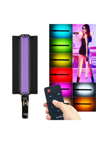 Uzaktan Kumandalı RGB Led Çubuk Fotoğraf ve Video Çekimi Twitch Yayıncı Işık Youtuber CVR-CA97