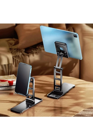 Telefon Ve Tablet Stant Açısı Ayarlanabilir Business Model A Sınıfı Malzeme Döner Ipad Uyumlu Tc06 ürün görseli