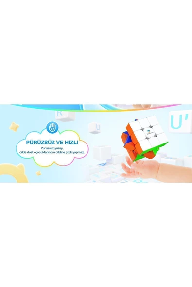Manyetik 3x3 Küp Zeka Küpü Mg 356 Edu Klasik 48 Mıknatıslı Gan Üretimidir - 5