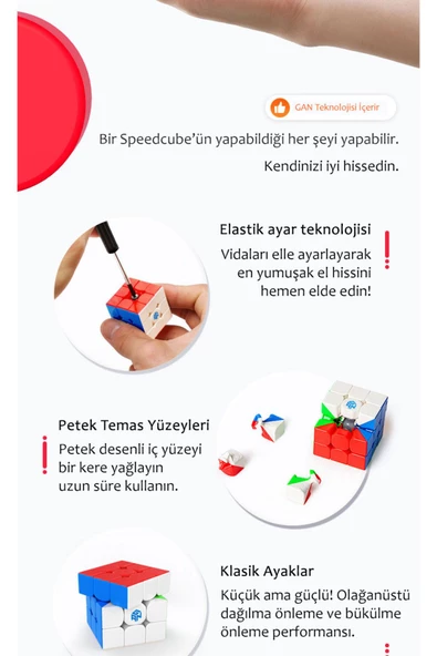 Gan 330 Anahtarlık Küp Zeka Küpü Paskalya Yumurta Sürümü 3x3 - 7