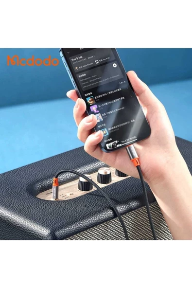 Ca-0890 Iphone Dijital Ses Örgü Sarmal Kablo-1.8m-siyah - Resim 5