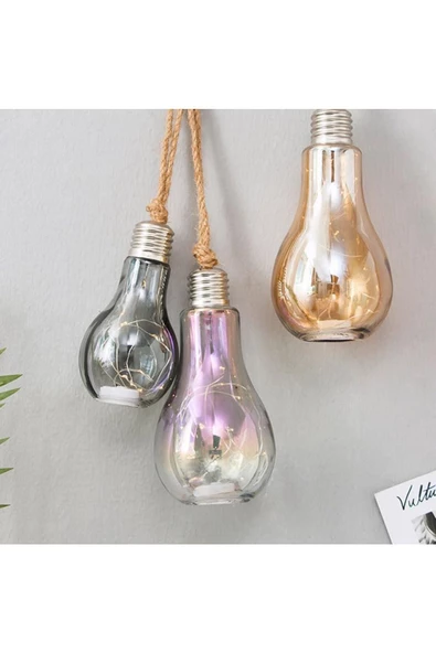 Sarkıt Lamba Ampul Pilli LED Işık Zinciri Asma Lamba, Bahçe Lambası Düğün Noel için Aydınlatma KX015 - 3