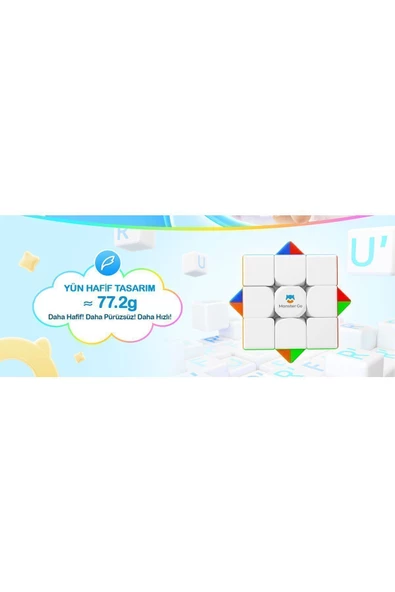 Manyetik 3x3 Küp Zeka Küpü Mg 356 Edu Klasik 48 Mıknatıslı Gan Üretimidir - 4