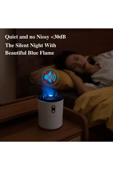Humidifier Buhar Makinesi Nemlendirici Aroma Terapi Difüzörü 450 Ml Kapasiteli 13x11 cm K21 - 4