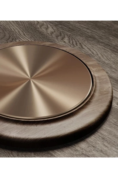 Tok Alüminyum Stant Ahşap Tabanlı Business Model Döner Tablet Cep Telefonu Standı JR-H102 - Resim 4