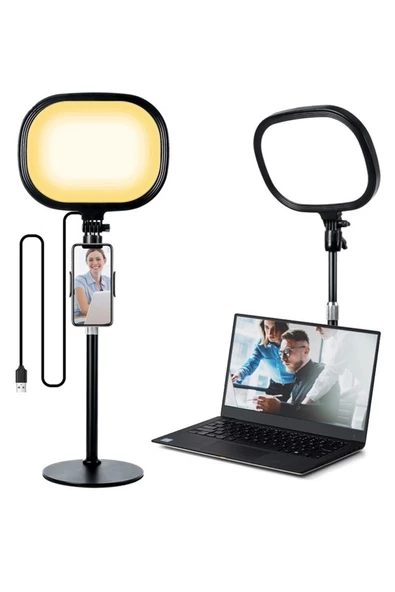 Led Aydınlatma Video ve Fotoğraf Çekimi için Sürekli Işık Youtuber Twich Yayın Işığı 23cm SY-039