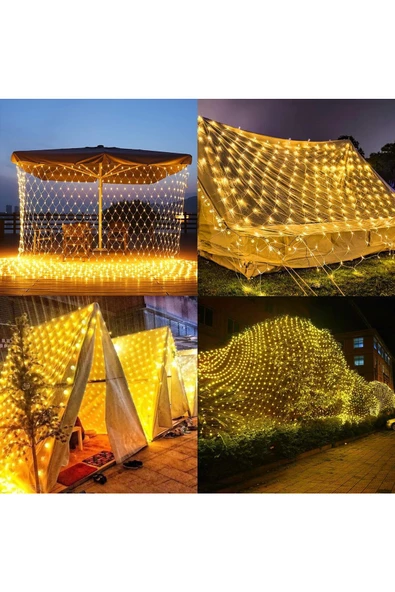 2 X 2 Metre 144 Led Işık Zinciri Dekoratif Fişli Aydınlatma Ev Dekorasyonu Salon Oda Süsleme - 4