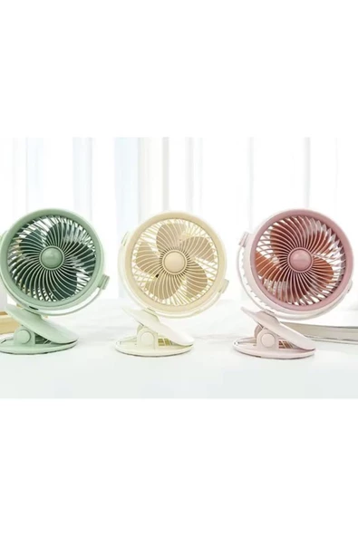 Taşınabilir Mini USB Şarjlı Fan Kıskaçlı 3 Kademeli  Şarjlı Mini Vantilatör Soğutucu 14cm YS2285 - 4