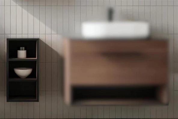 Orka Knidos 30 cm Navaro Alt Banyo Boy Çamaşır Dolabı - 3