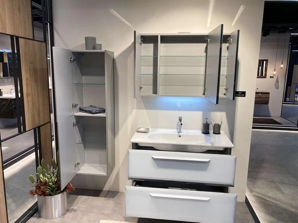 Orka Nuvola 100 cm Beyaz Banyo Dolabı Takımı - Resim 3