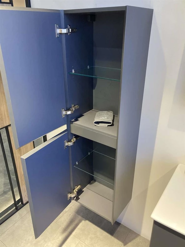 Orka Nest 40 cm Antrasit Banyo Boy Çamaşır Dolabı - 3