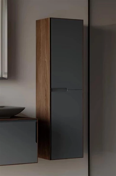 Orka Craft 40 cm Ceviz Banyo Boy Çamaşır Dolabı