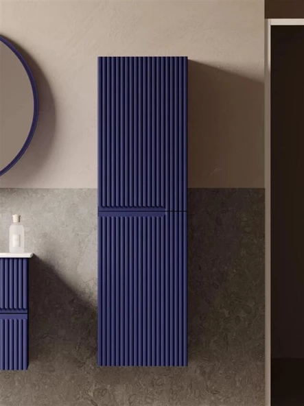 Orka Moonlight 40 cm Lacivert Banyo Boy Çamaşır Dolabı