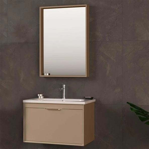 Orka Clay 80 cm Sahra Banyo Dolabı Takımı