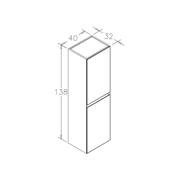 Orka Nest 40 cm Gri Banyo Boy Çamaşır Dolabı - Resim 2