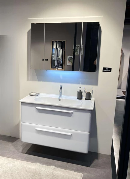 Orka Nuvola 100 cm Beyaz Banyo Dolabı Takımı ürün görseli