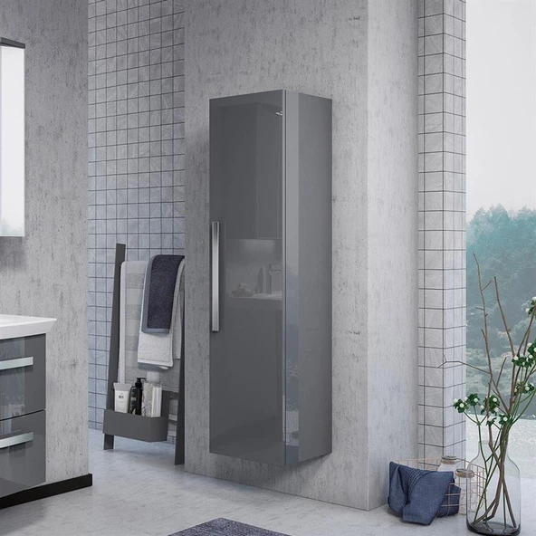 Orka Urla 40 cm Antrasit Banyo Boy Çamaşır Dolabı - 2