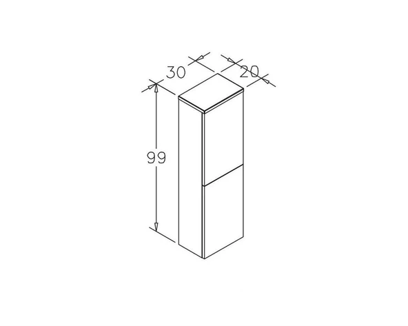 Orka Knidos 30 cm Legnano Banyo Boy Çamaşır Dolabı - 5