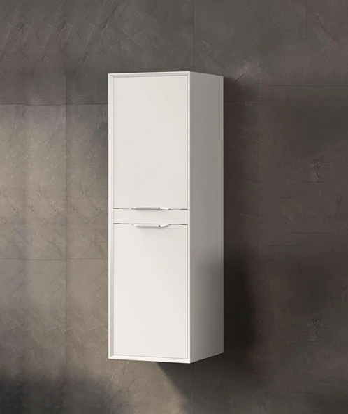 Orka Clay 40 cm Beyaz Banyo Boy Çamaşır Dolabı ürün görseli 1