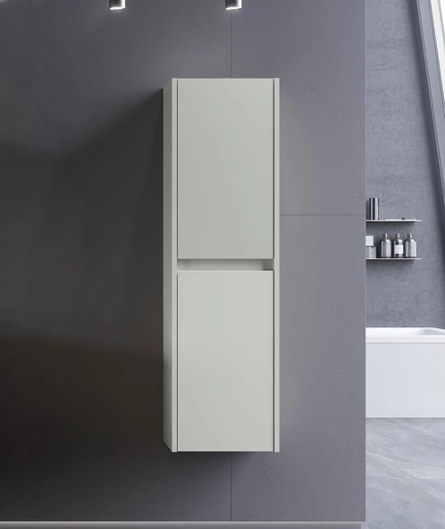 Orka Lisbon 40 cm Beyaz Banyo Boy Çamaşır Dolabı