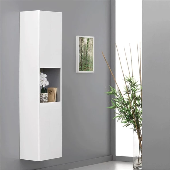 Orka Duden 40 cm Beyaz Banyo Boy Çamaşır Dolabı