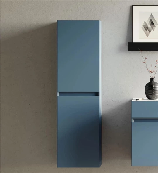 Orka Lusso 40 cm Mavi Banyo Boy Çamaşır Dolabı