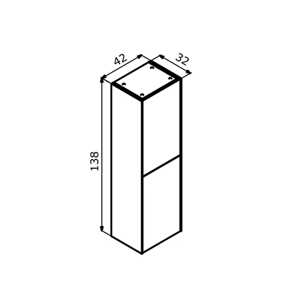 Orka Milano 40 cm Yeşil Banyo Boy Çamaşır Dolabı - 3