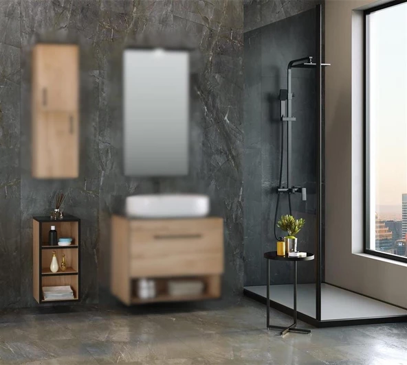 Orka Knidos 30 cm Legnano Alt Banyo Boy Çamaşır Dolabı - Resim 3