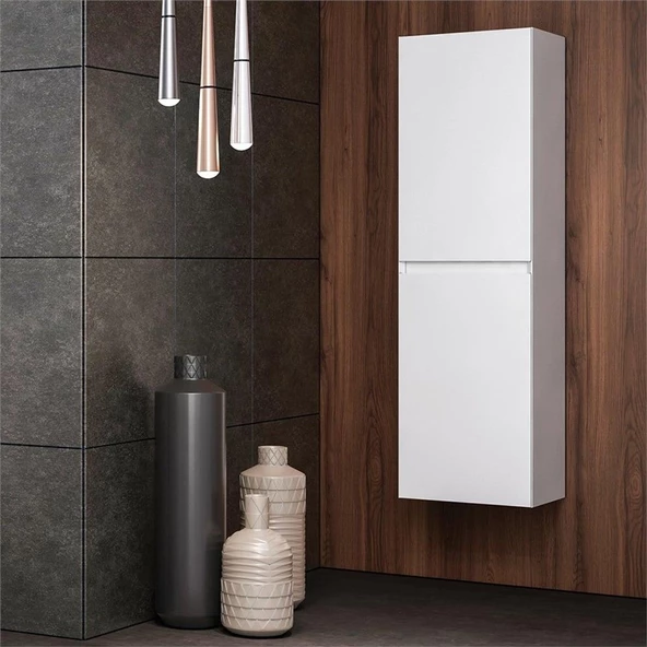 Orka Nest 40 cm Beyaz Banyo Boy Çamaşır Dolabı ürün görseli 1