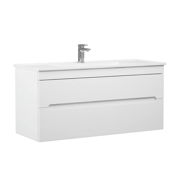 Orka Varna 120 cm Mat Beyaz Banyo Dolabı Takımı - 4
