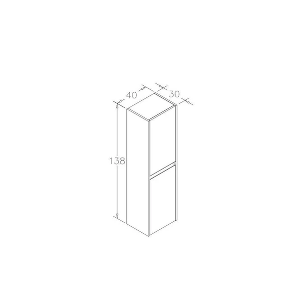 Orka Lisbon 40 cm Gri Banyo Boy Çamaşır Dolabı - 2