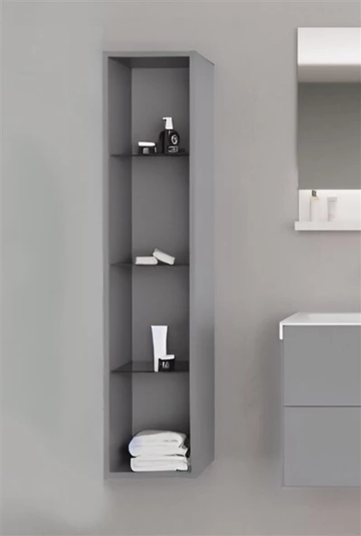 Orka Milano 30 cm Gri Banyo Boy Çamaşır Dolabı