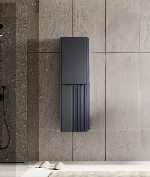 Orka Biella 40 cm Antrasit Banyo Boy Çamaşır Dolabı ürün görseli 1