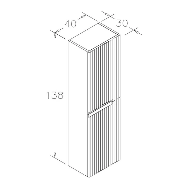 Orka Moonlight 40 cm Gri Banyo Boy Çamaşır Dolabı - 3